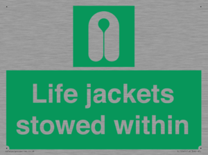 Life jackets stowed within